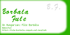 borbala fule business card
